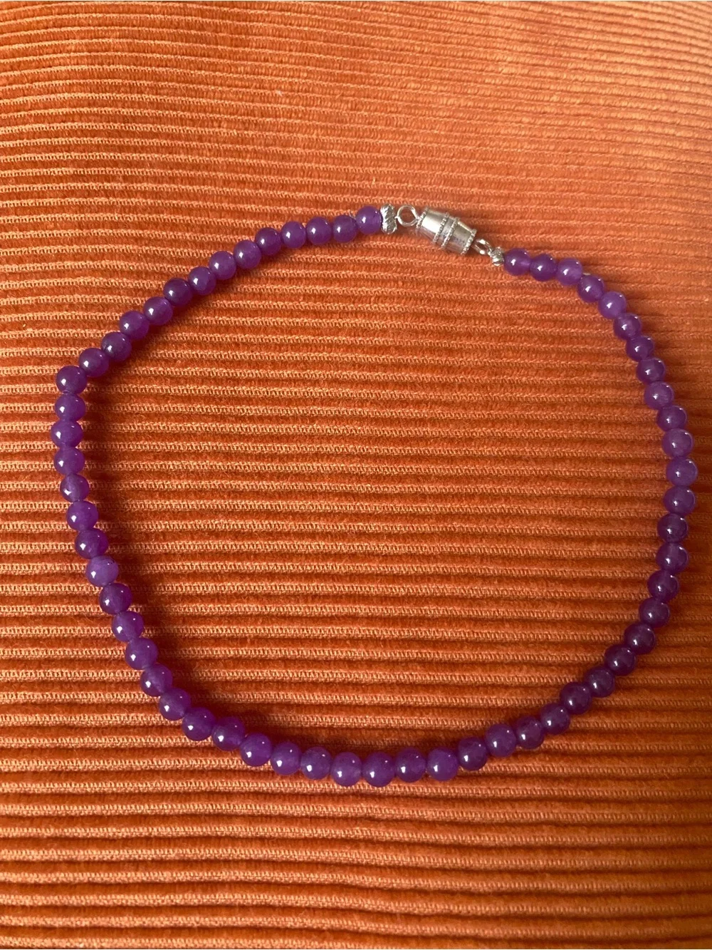 Purple Gemstones Beaded Anklet Bracelet